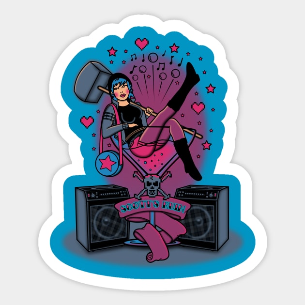 Scott's Ruin Sticker by beware1984